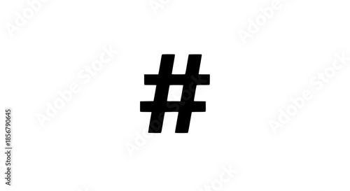 Hash mark symbol black white icon