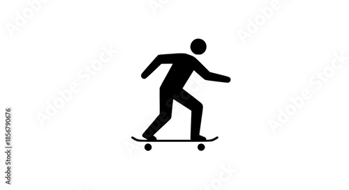 Man urban skateboard sign black white icon 