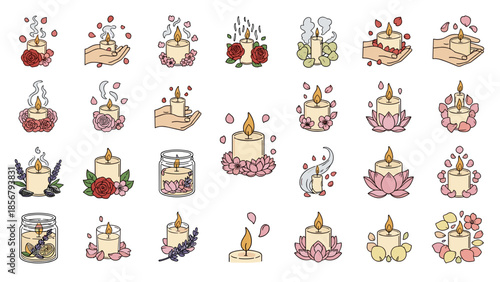 Aromatherapy Candles Collection: Relaxation Spa Meditation and Home Fragrance