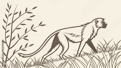 Tribal black tattoo vector illustration of a wild horse head mascot and a lion symbol for a wildlife nature logo design