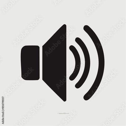 A glossy 3d speaker icon vector illustration featuring a wireless sound volume symbol and audio wave design for modern music technology and web communication applications