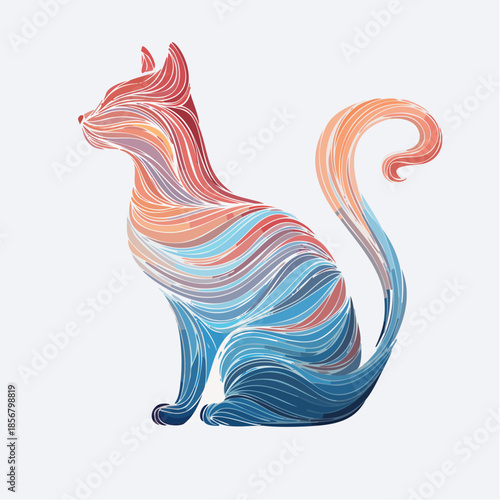 Vintage floral rooster vector illustration featuring artistic swirl ornaments and nature-inspired wing elements for a decorative bird tattoo design