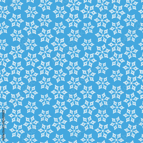 Winter seamless pattern with snowflakes, holiday background. Vector illustration for fabric, textile wallpaper, posters, gift wrapping paper. Christmas vector illustration. Falling snow.