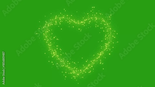 Luxury sparkling heart particle animation with transparent background. Ideal for premium brands, jewelry, fashion, high-end romance visuals, ads and motion graphics.