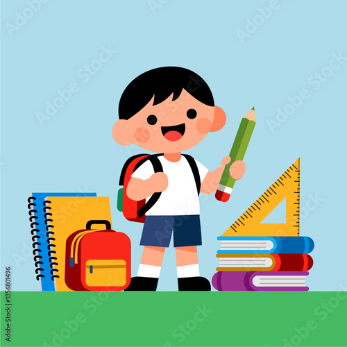 illustration of children returning to school