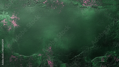 Texture of green decorative plaster or concrete. Abstract grunge background for design.