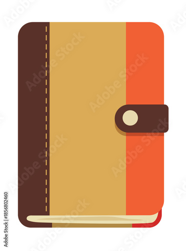 Notebook. Detective. Flat vector clipart, illustration with isolated background.