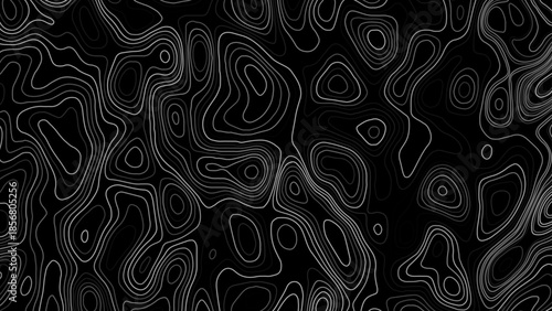 Abstract topographic contours map background. Topography lines and circles background. Topographic map Patterns. 