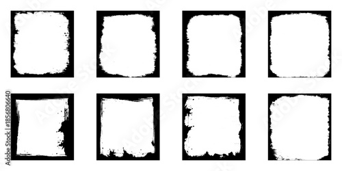 Photo border stroke set. 