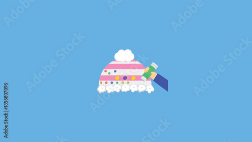 Illustration vector graphic of ice cream. Perfect to use for T-shirt, poster or print.