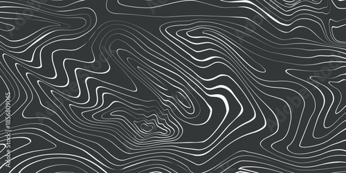 Abstract topographic contour lines on blue background. Geographic abstract flat pattern. Simple cartography texture. Vector illustration eps10