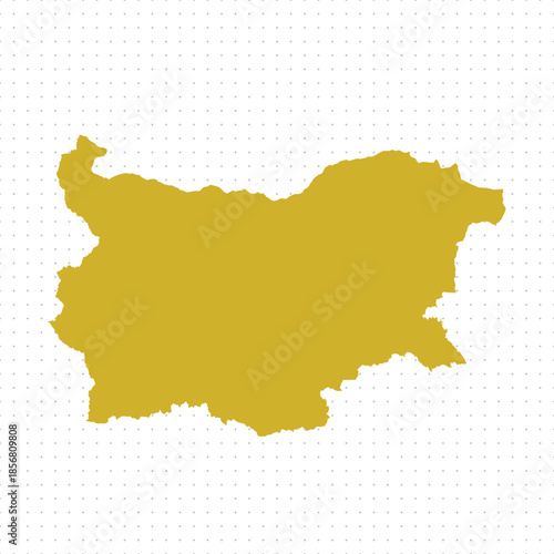 Map of Bulgaria, sign silhouette. World Map Globe. Vector Illustration isolated on white background. Europe continent.