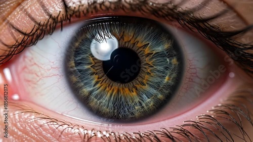 Exploring a Close Up Eye Texture and Color Details in High Clarity