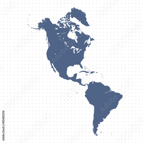 Map of North and South America, sign silhouette. World Map Globe. Vector Illustration isolated on transparent background. American continent.