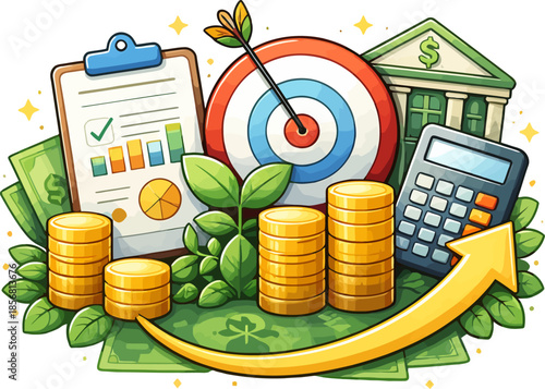 Strategic Business Growth and Goal Achievement Concept