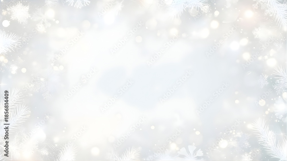 Fototapeta premium Soft winter snowflake background