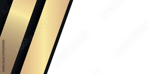 Abstract background with luxurious overlapping golden geometric shapes. Premium vector illustration design for presentation, banner, cover, web, brochure, card, and poster. EPS. 7