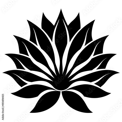 Sunray Petal vector clean black silhouette design white background