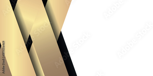 Abstract background with luxurious overlapping golden geometric shapes. Premium vector illustration design for presentation, banner, cover, web, brochure, card, and poster. EPS. 9