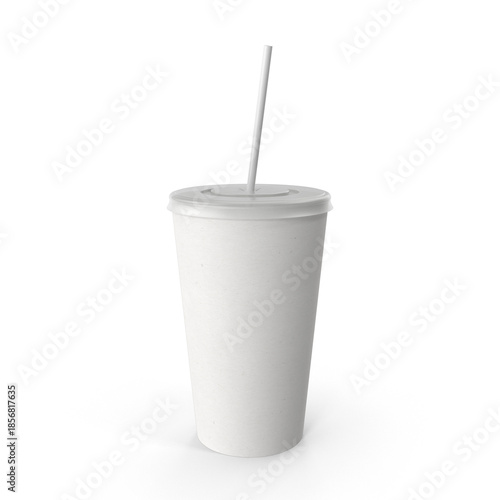 fast food drink cup with straw