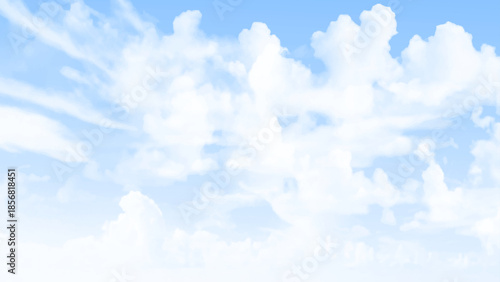 beautiful  wispy cirrus clouds with turquoise sky cloud background with room for copy