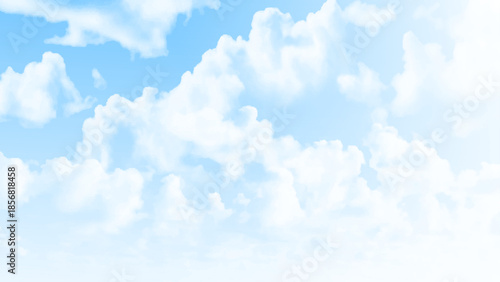 beautiful wispy cirrus clouds with turquoise sky cloud background. Summer colors sky and clouds. Nature background