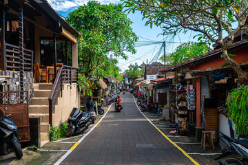Wandcirkels Bali Traditionele markt in Ubud Bali  © jon_chica