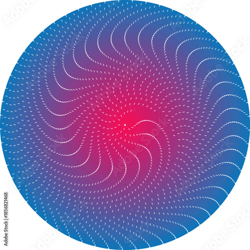 Abstract Dynamic Spiral Design with Vibrant Gradient Colors