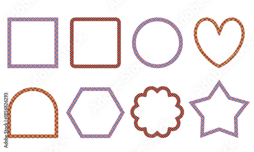 トラッドなバイアスチェックのフレームセット