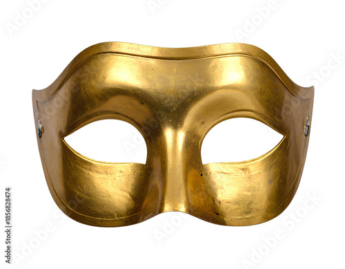 golden mask isolated on white background