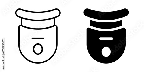 Aroma diffuser or wax warmer. Line and silhouette style.