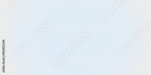 Minimalist Light Blue Geometric Cube Pattern Background; Seamless Isometric Hexagon Grid Texture Vector Illustration for Modern Tech Wallpapers, Corporate Business Stationery