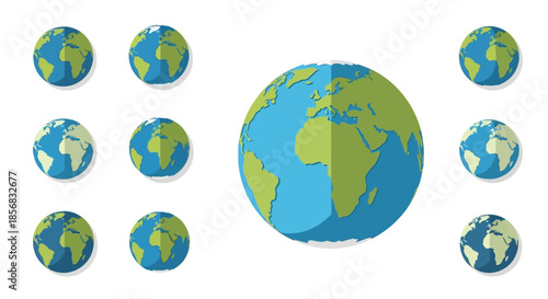 Earth Globe Collection - A Set of Earth Illustrations.