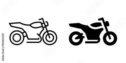 Minimalist motorcycle line art set for modern design projects