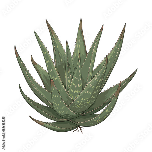 aloe vera plant isolated on white background