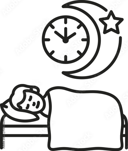 vector illustration of a retro alarm clock, Vector illustration