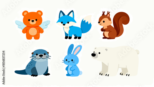 Cute cartoon animals collection