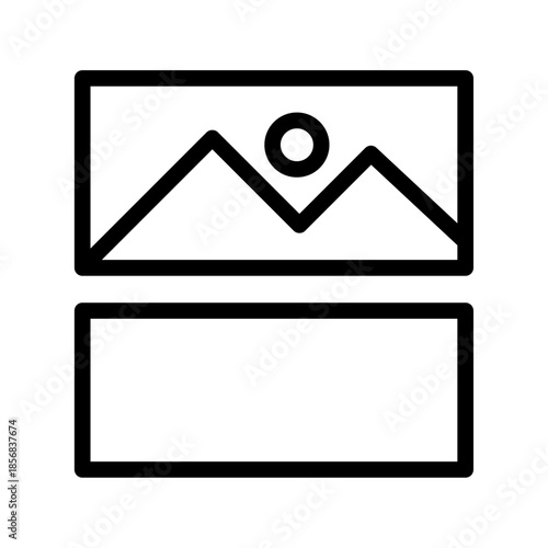 Layout arrange icon vector isolated on background. Trendy graphic symbol. Editable stroke in minimalistic outline style. Symbol for design. Webpage Glyph Icon Vector Illustration.