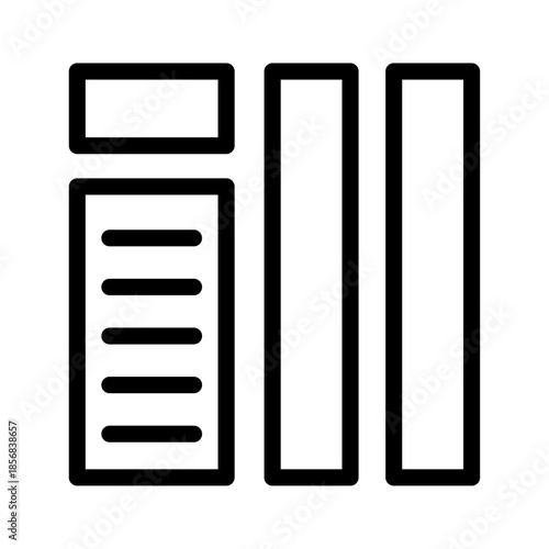 Layout arrange icon vector isolated on background. Trendy graphic symbol. Editable stroke in minimalistic outline style. Symbol for design. Webpage Glyph Icon Vector Illustration.