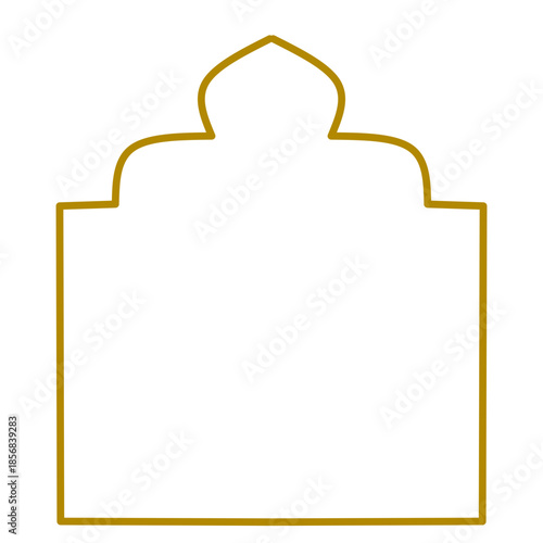 Oriental arch shaped decorative door or window frame in islamic style. Best for ramadan theme or other islamic event
