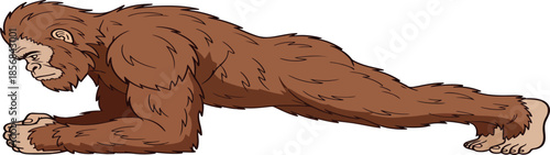 Gorilla Plank Hold Core Strength Illustration