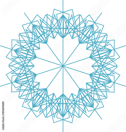 Illustration of a snowflake on a white background