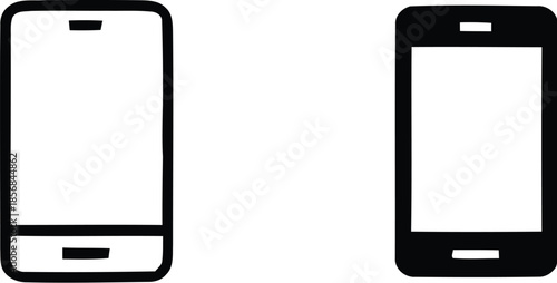 Phone icon set. Contact us symbol. Telephone call sign. Cell phone, ringing phone, Vector illustration.