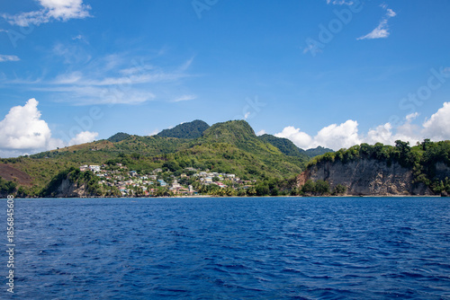 Wallpaper Mural St. Lucia coastal village Torontodigital.ca