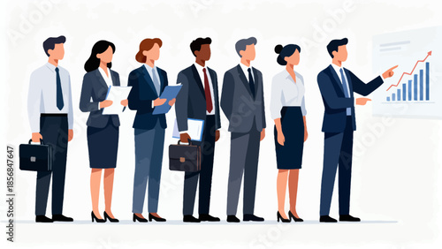 Business team with chart presentation