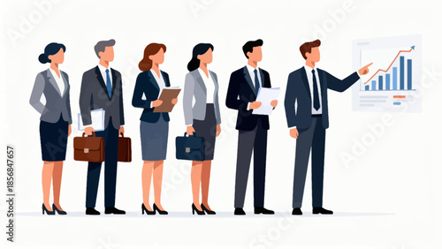 Business team with chart presentation