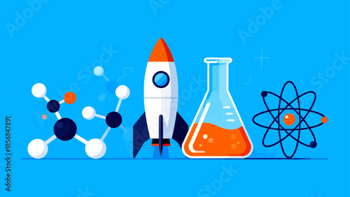 Science and technology icons