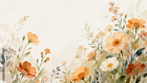 Watercolor floral painting