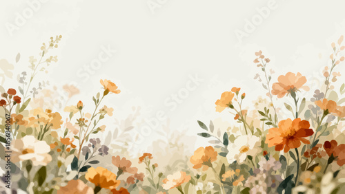 Watercolor floral arrangement