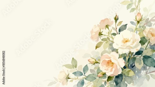 Watercolor floral arrangement
